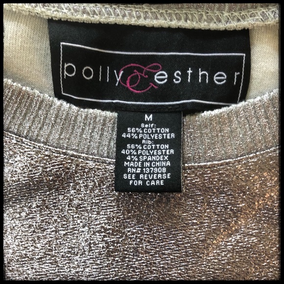 Polly & Esther Metallic Foil Sweatshirt - Picture 6 of 6